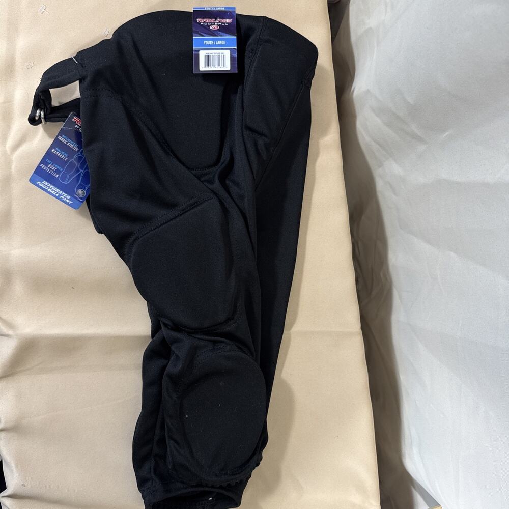 Rawlings Youth Large Integrated Football Pants Black Padded Practice Game Pants